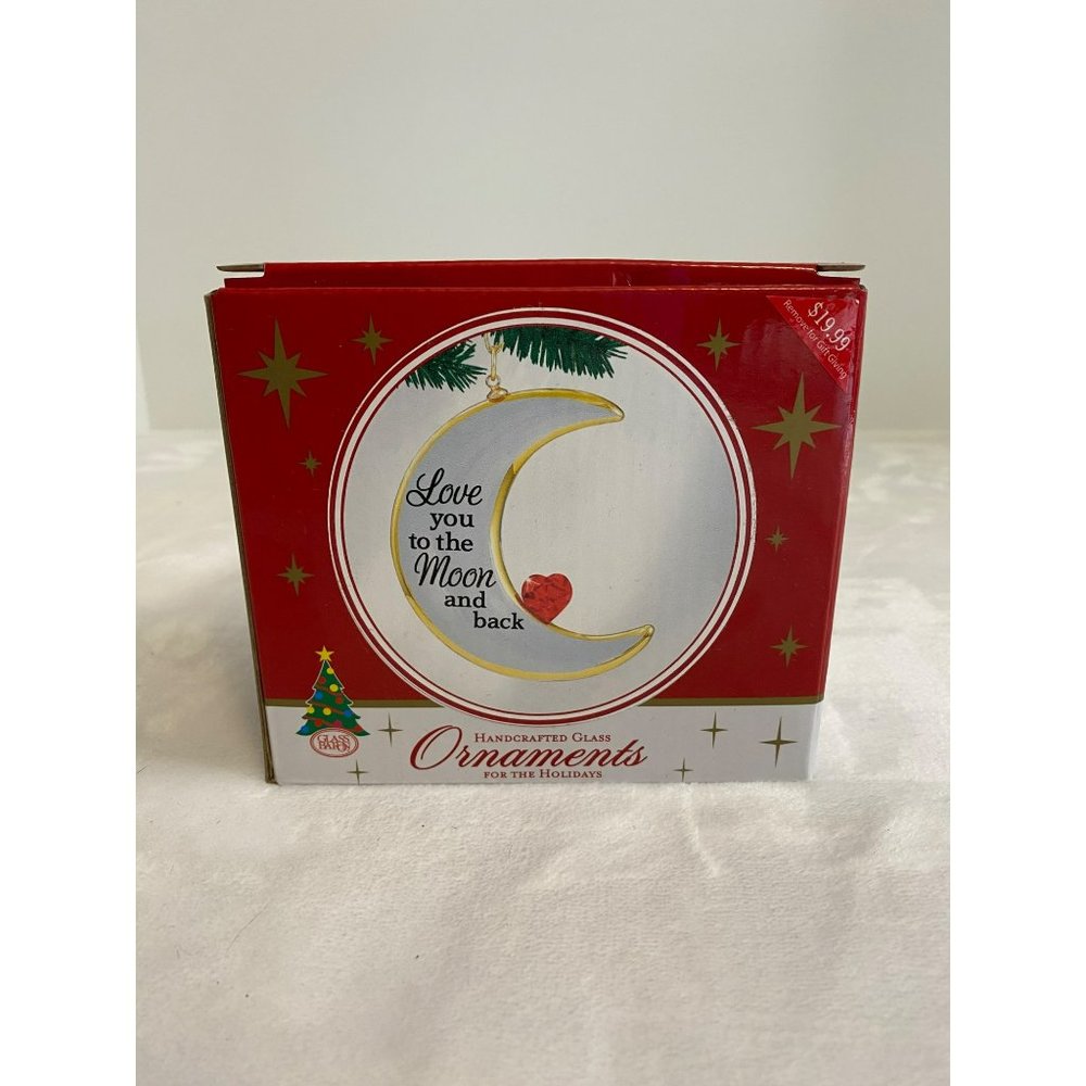 GLASS BARON ORNAMENTS "LOVE YOU TO THE MOON AND BACK"